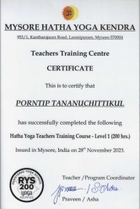 300 Hrs : Intermediate and Advance Hatha Yoga Teacher training
